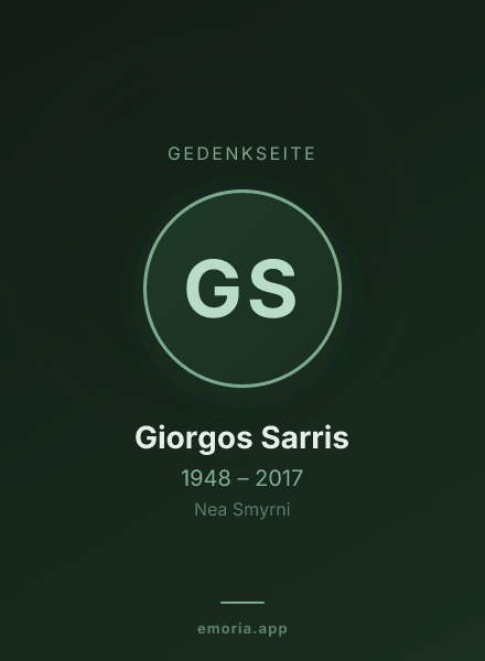 Gedenkportrait von Giorgos Sarris