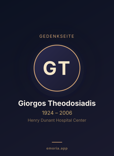 Gedenkportrait von Giorgos Theodosiadis