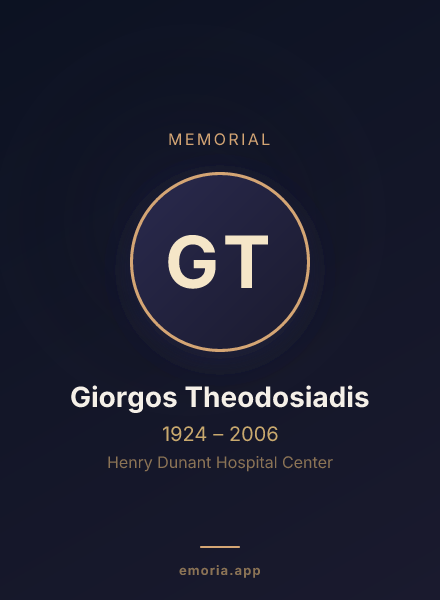 Memorial portrait of Giorgos Theodosiadis