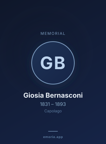 Memorial portrait of Giosia Bernasconi