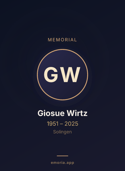 Memorial portrait of Giosue Wirtz