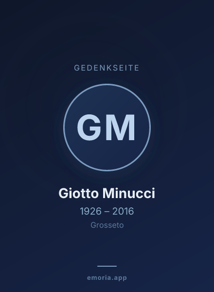 Gedenkportrait von Giotto Minucci