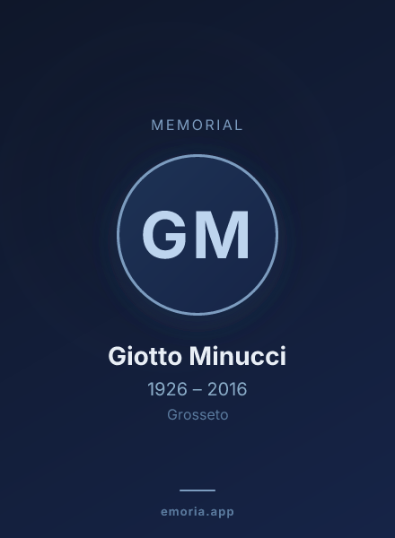 Memorial portrait of Giotto Minucci