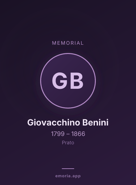 Memorial portrait of Giovacchino Benini