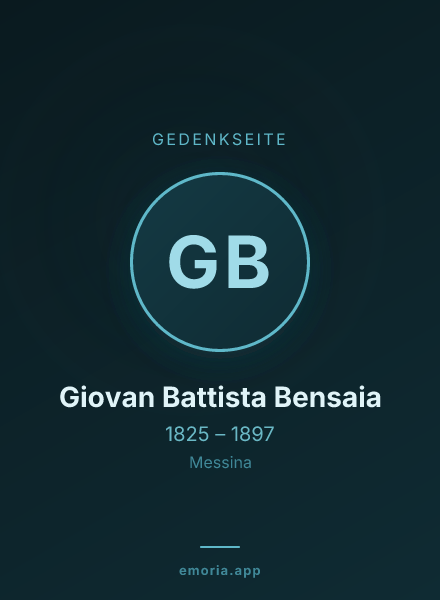 Gedenkportrait von Giovan Battista Bensaia