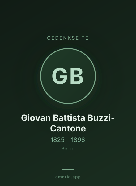 Gedenkportrait von Giovan Battista Buzzi-Cantone