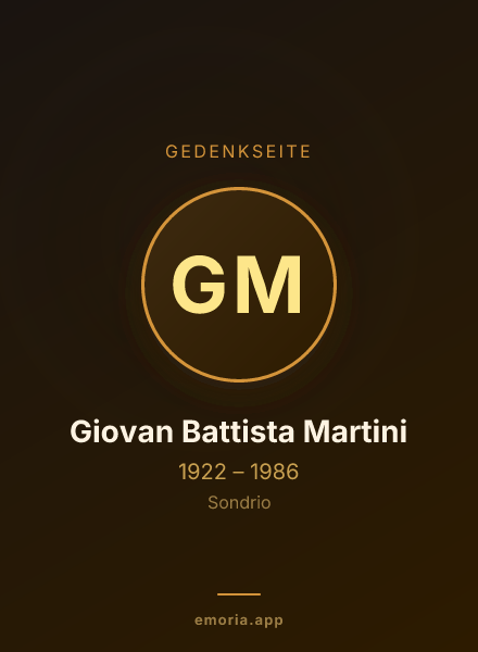 Gedenkportrait von Giovan Battista Martini