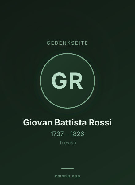 Gedenkportrait von Giovan Battista Rossi