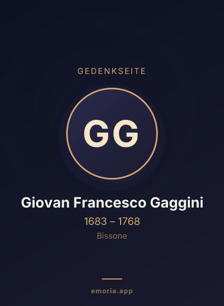 Gedenkportrait von Giovan Francesco Gaggini