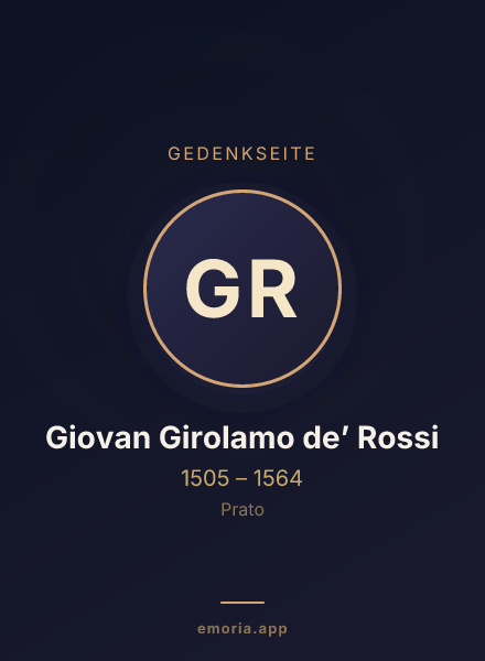 Gedenkportrait von Giovan Girolamo de’ Rossi