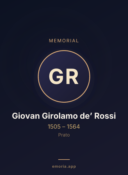 Memorial portrait of Giovan Girolamo de’ Rossi