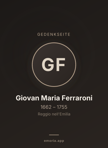 Gedenkportrait von Giovan Maria Ferraroni
