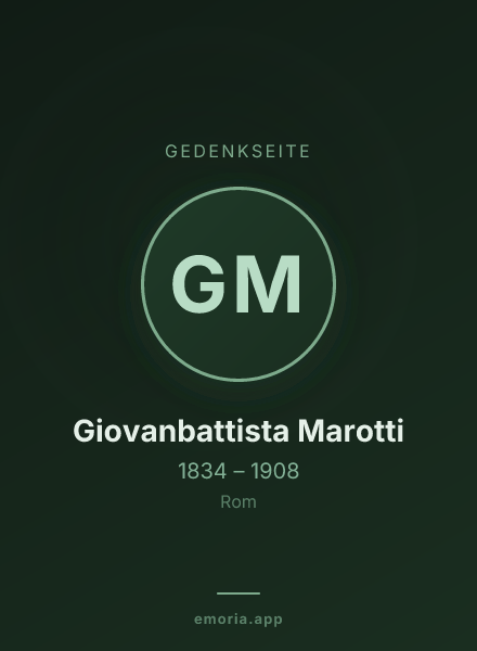 Gedenkportrait von Giovanbattista Marotti