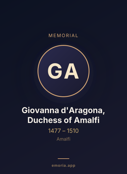 Memorial portrait of Giovanna d'Aragona, Duchess of Amalfi