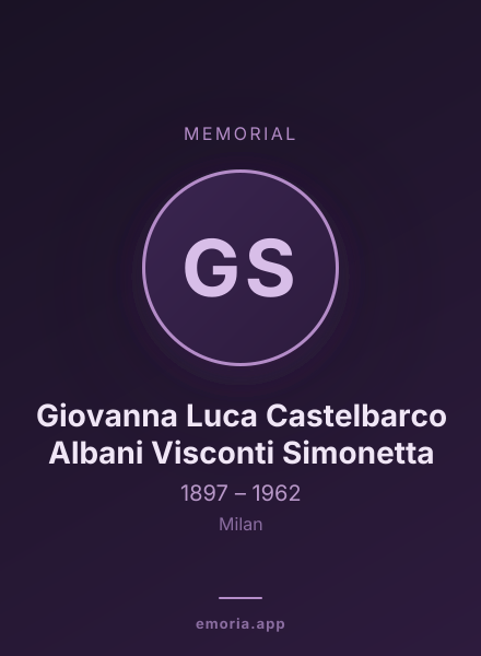 Memorial portrait of Giovanna Luca Castelbarco Albani Visconti Simonetta