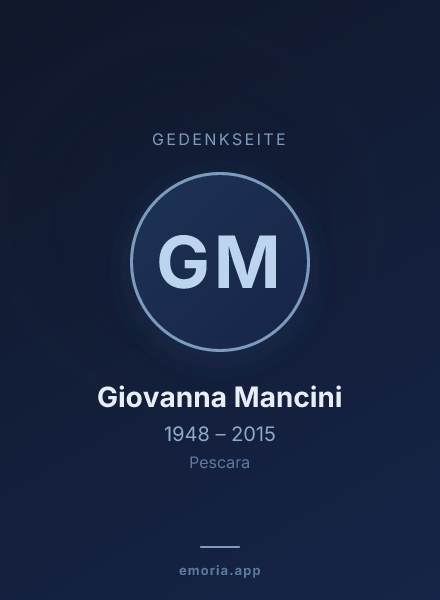 Gedenkportrait von Giovanna Mancini
