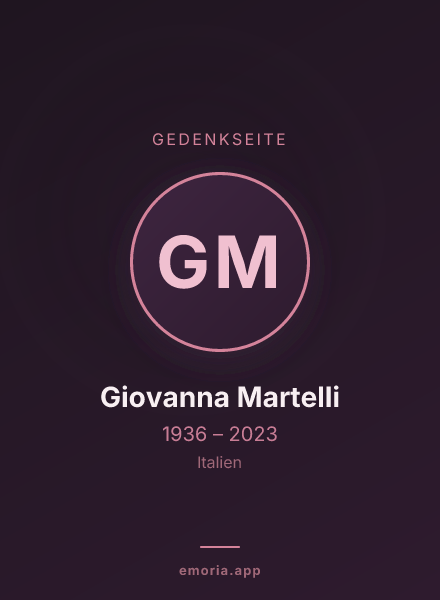 Gedenkportrait von Giovanna Martelli
