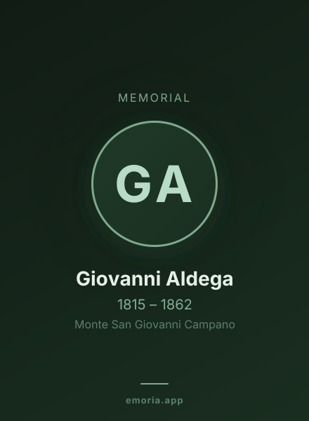 Memorial portrait of Giovanni Aldega
