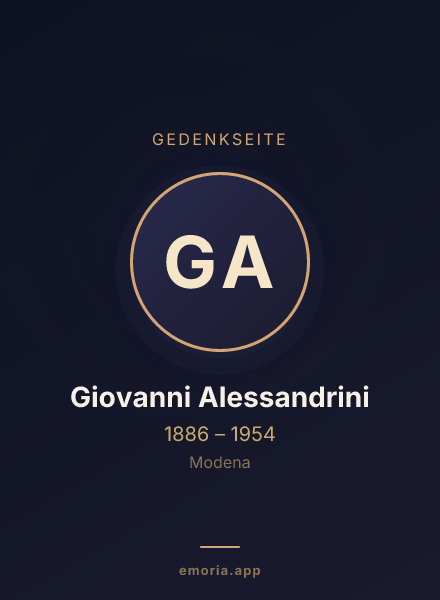 Gedenkportrait von Giovanni Alessandrini