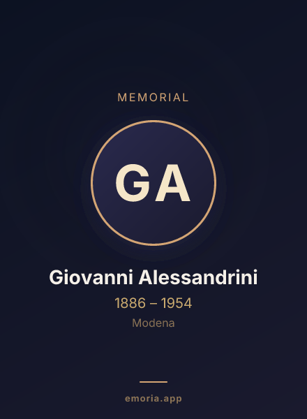 Memorial portrait of Giovanni Alessandrini