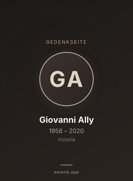 Gedenkportrait von Giovanni Ally