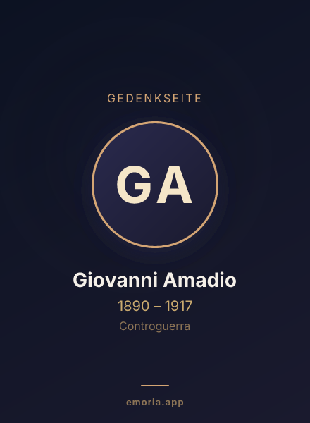 Gedenkportrait von Giovanni Amadio
