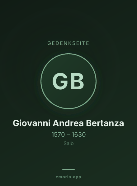 Gedenkportrait von Giovanni Andrea Bertanza