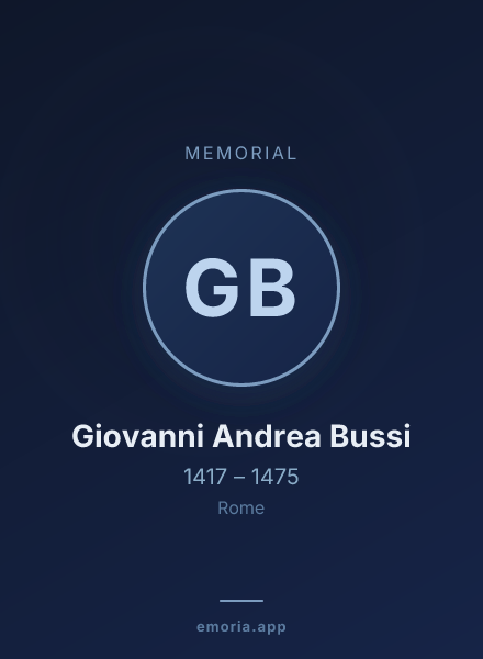 Memorial portrait of Giovanni Andrea Bussi