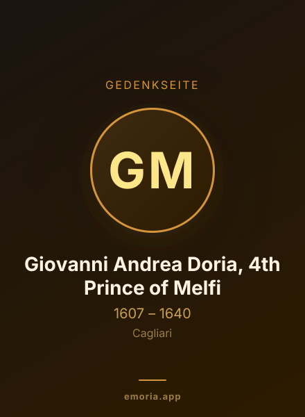 Gedenkportrait von Giovanni Andrea Doria, 4th Prince of Melfi