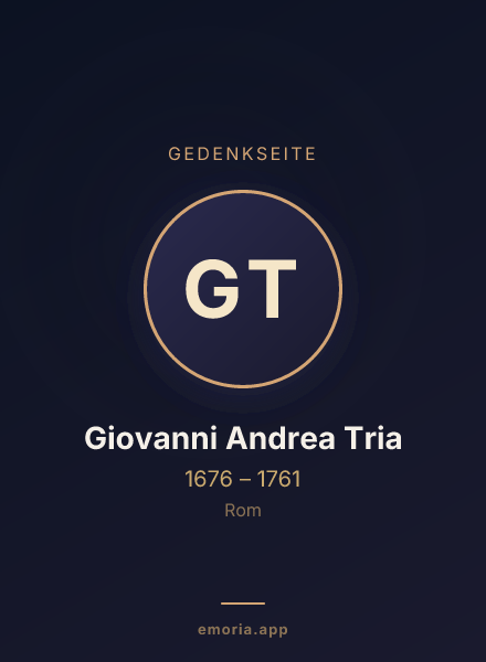 Gedenkportrait von Giovanni Andrea Tria