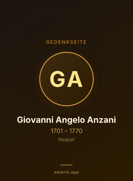 Gedenkportrait von Giovanni Angelo Anzani