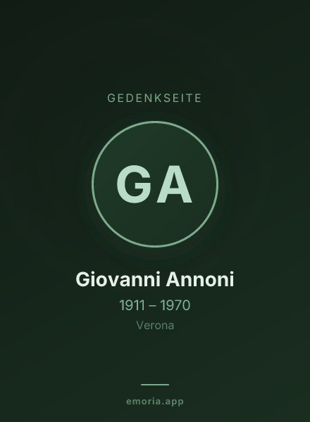 Gedenkportrait von Giovanni Annoni