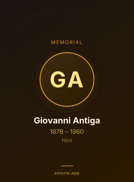Memorial portrait of Giovanni Antiga
