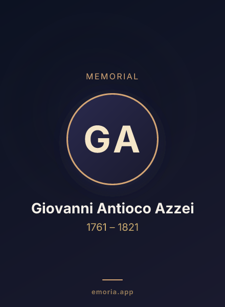 Memorial portrait of Giovanni Antioco Azzei