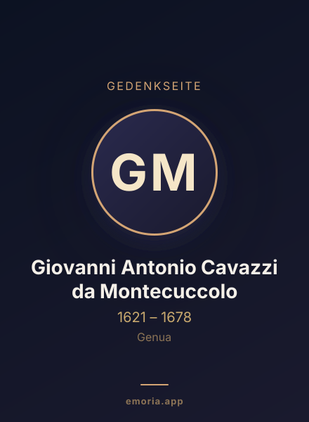 Gedenkportrait von Giovanni Antonio Cavazzi da Montecuccolo