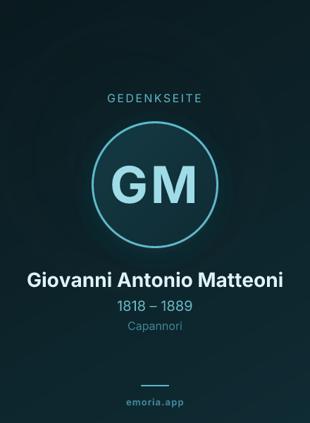 Gedenkportrait von Giovanni Antonio Matteoni