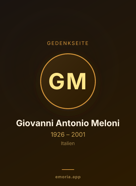 Gedenkportrait von Giovanni Antonio Meloni