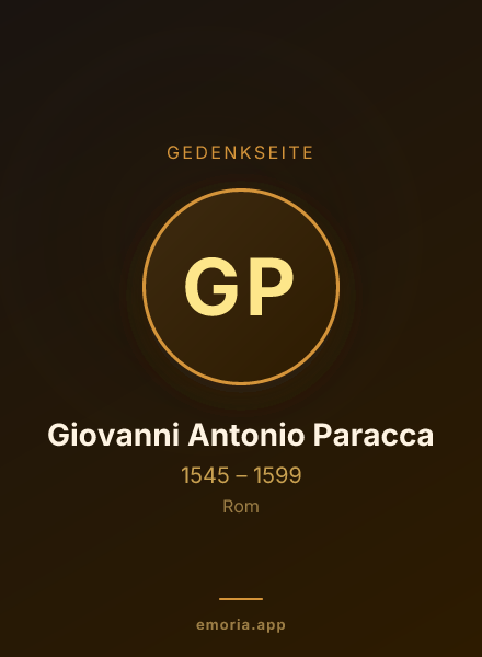 Gedenkportrait von Giovanni Antonio Paracca