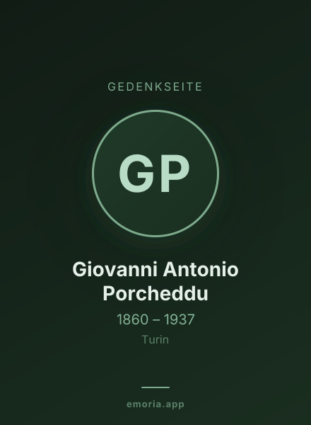 Gedenkportrait von Giovanni Antonio Porcheddu
