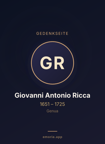 Gedenkportrait von Giovanni Antonio Ricca