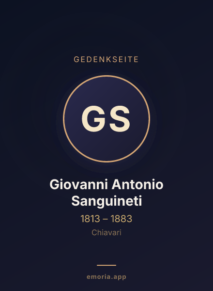 Gedenkportrait von Giovanni Antonio Sanguineti