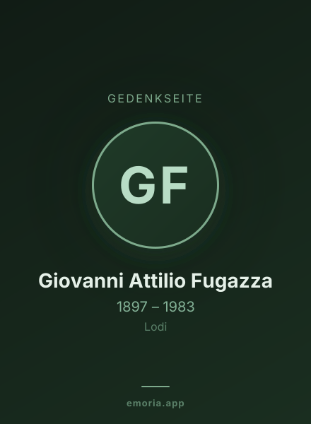 Gedenkportrait von Giovanni Attilio Fugazza