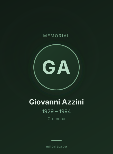 Memorial portrait of Giovanni Azzini