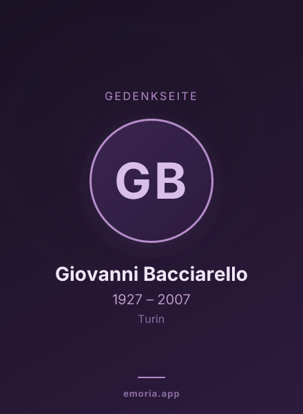 Gedenkportrait von Giovanni Bacciarello
