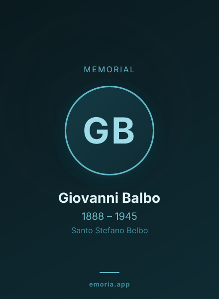 Memorial portrait of Giovanni Balbo
