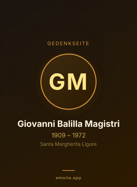 Gedenkportrait von Giovanni Balilla Magistri