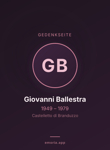 Gedenkportrait von Giovanni Ballestra