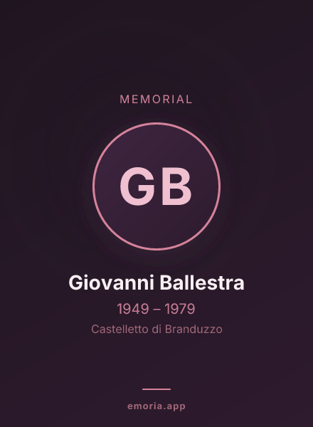 Memorial portrait of Giovanni Ballestra