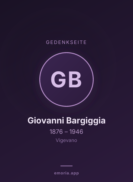 Gedenkportrait von Giovanni Bargiggia