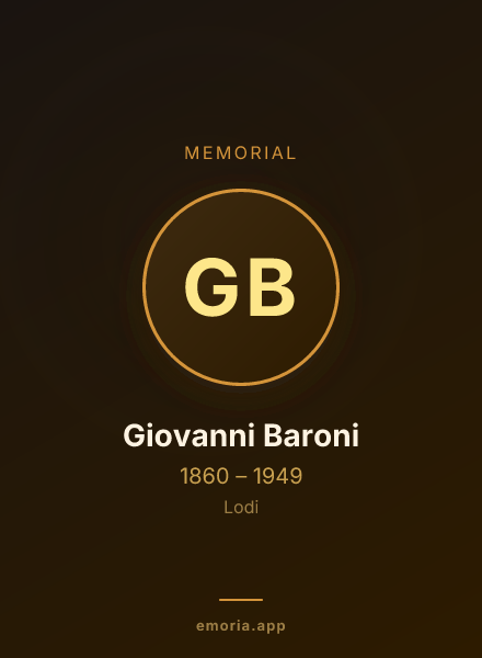 Memorial portrait of Giovanni Baroni